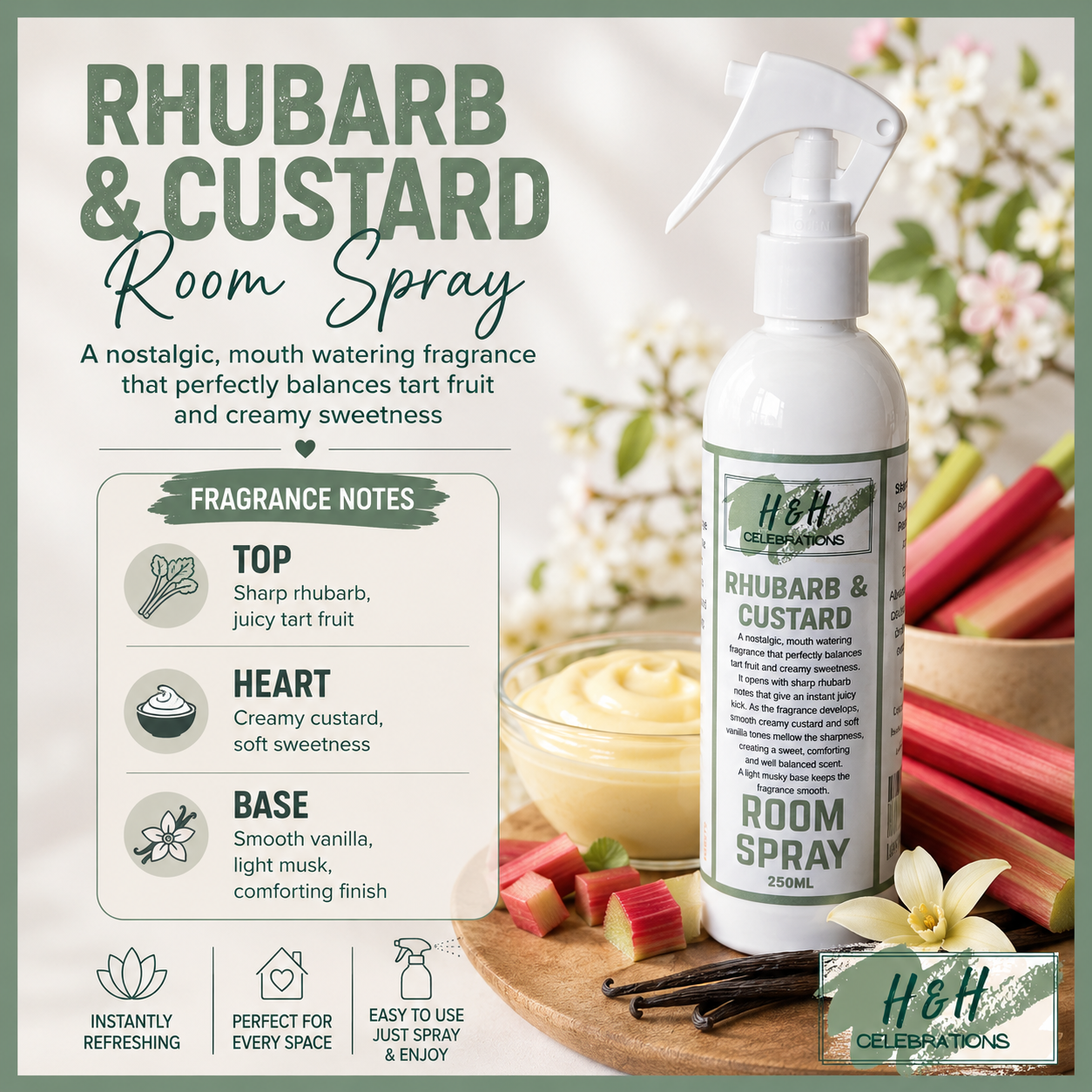 Rhubarb & Custard Room Spray 250ml