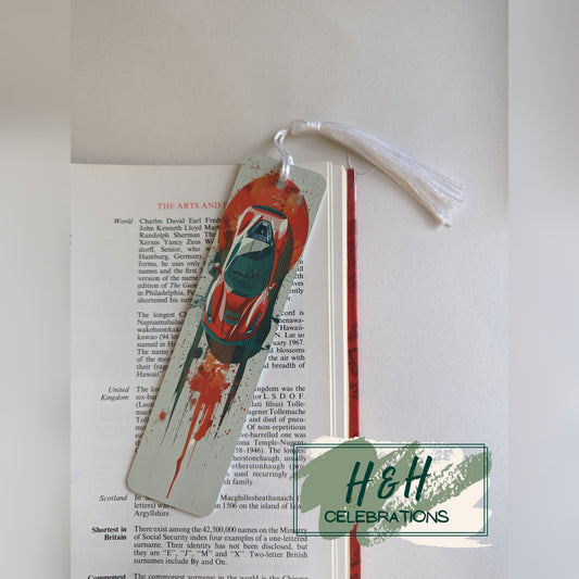 Red Fast Car Bookmark