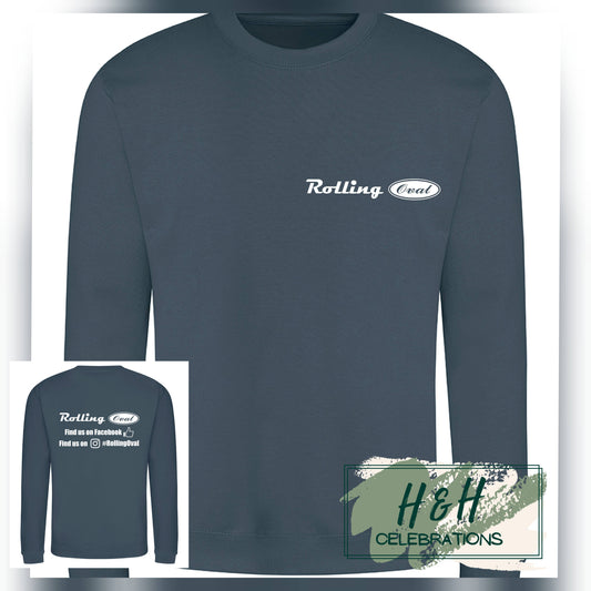 Rolling Oval Sweatshirt For Adults - Airforce Blue