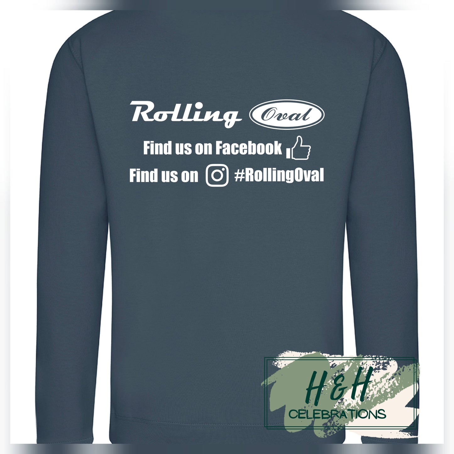 Rolling Oval Sweatshirt For Adults - Airforce Blue