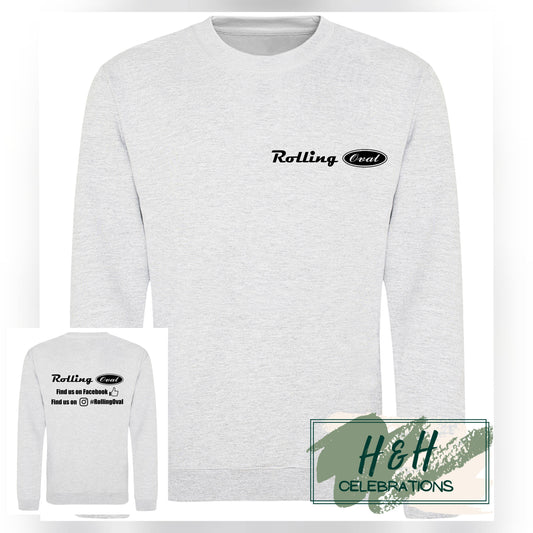 Rolling Oval Sweatshirt For Adults - Ash