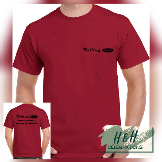 Rolling Oval T-Shirt For Kids - Cardinal Red