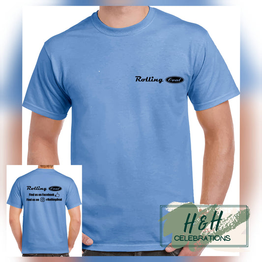 Rolling Oval T-Shirt For Kids - Carolina Blue