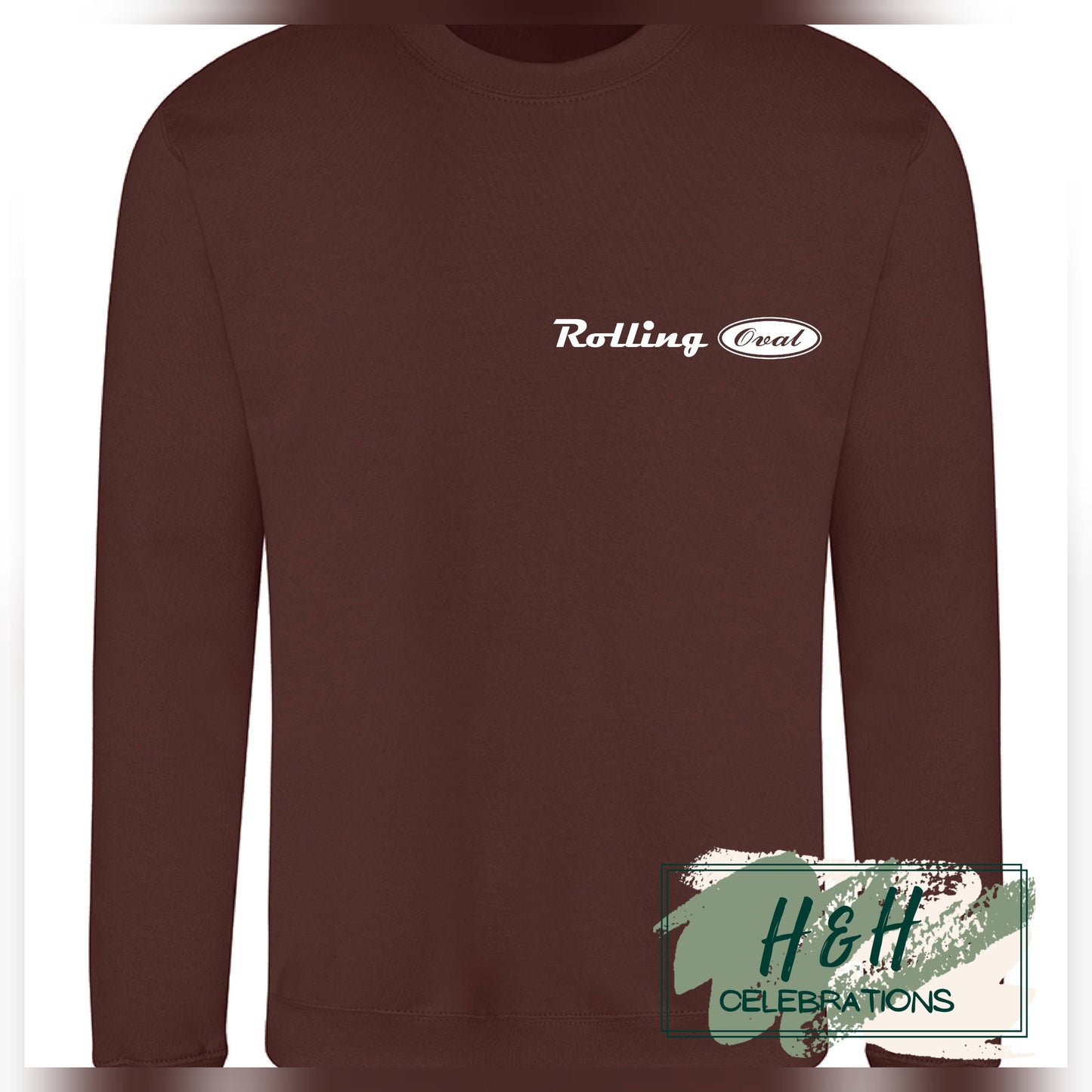 Rolling Oval Sweatshirt For Adults - Chocolate Fudge Brownie