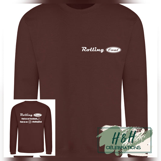Rolling Oval Sweatshirt For Adults - Chocolate Fudge Brownie