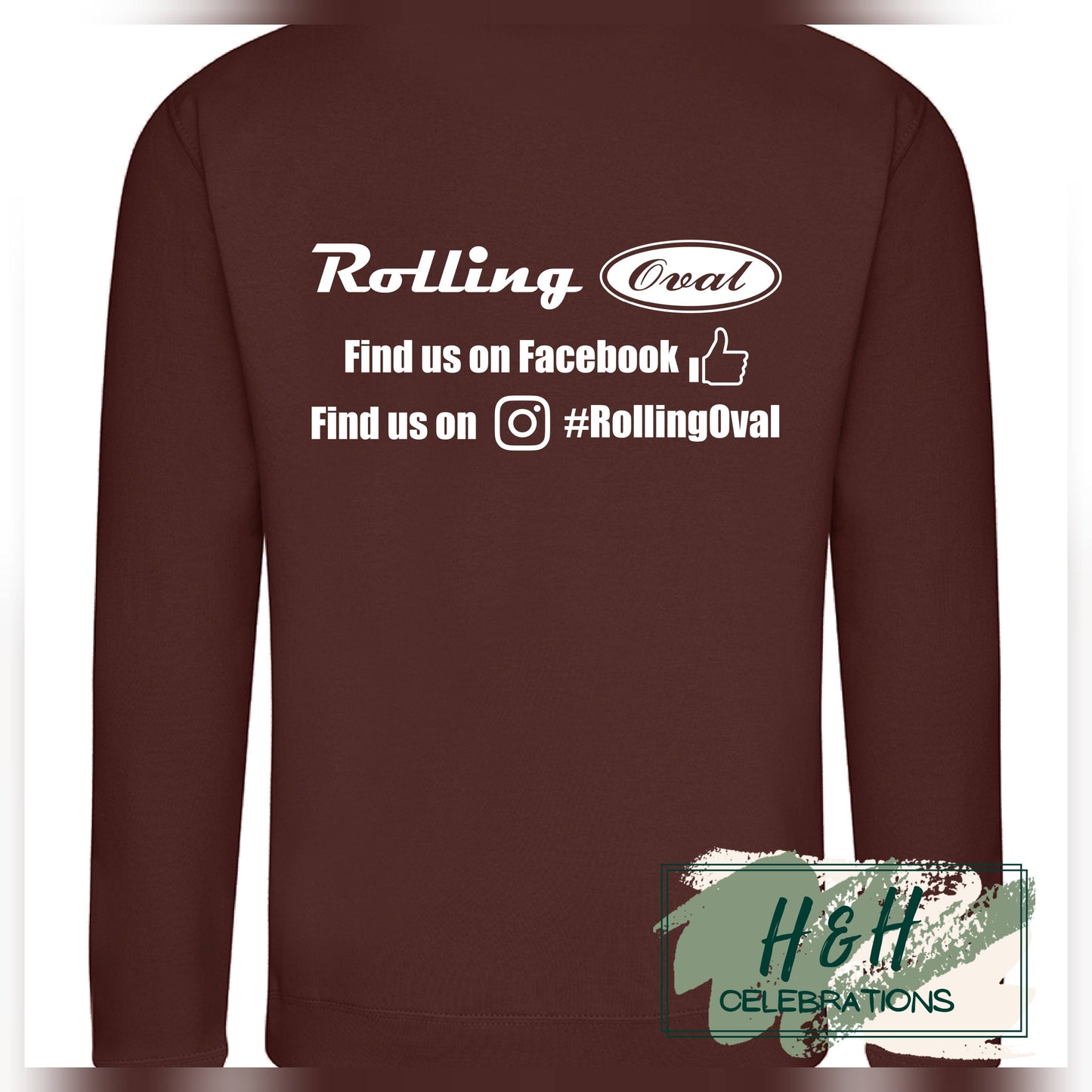 Rolling Oval Sweatshirt For Adults - Chocolate Fudge Brownie