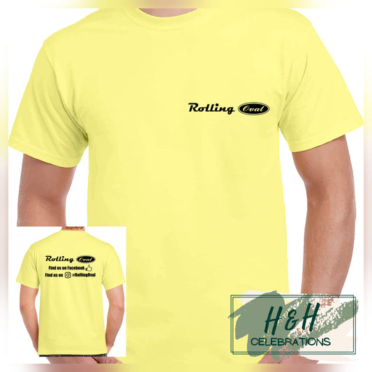 Rolling Oval T-Shirt For Adults - Cornsilk