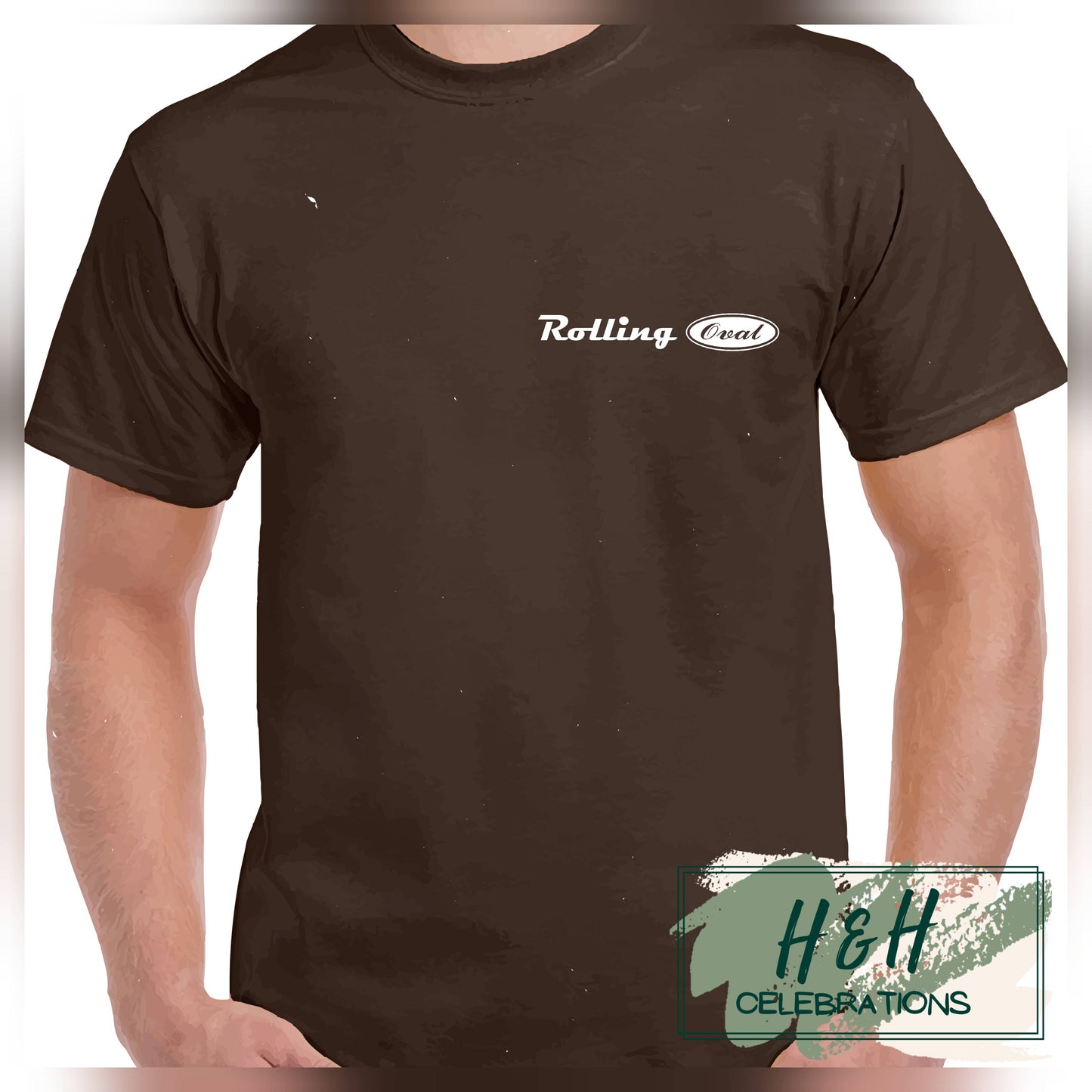 Rolling Oval T-Shirt For Kids - Dark Chocolate