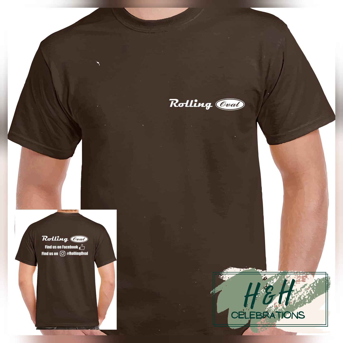 Rolling Oval T-Shirt For Kids - Dark Chocolate
