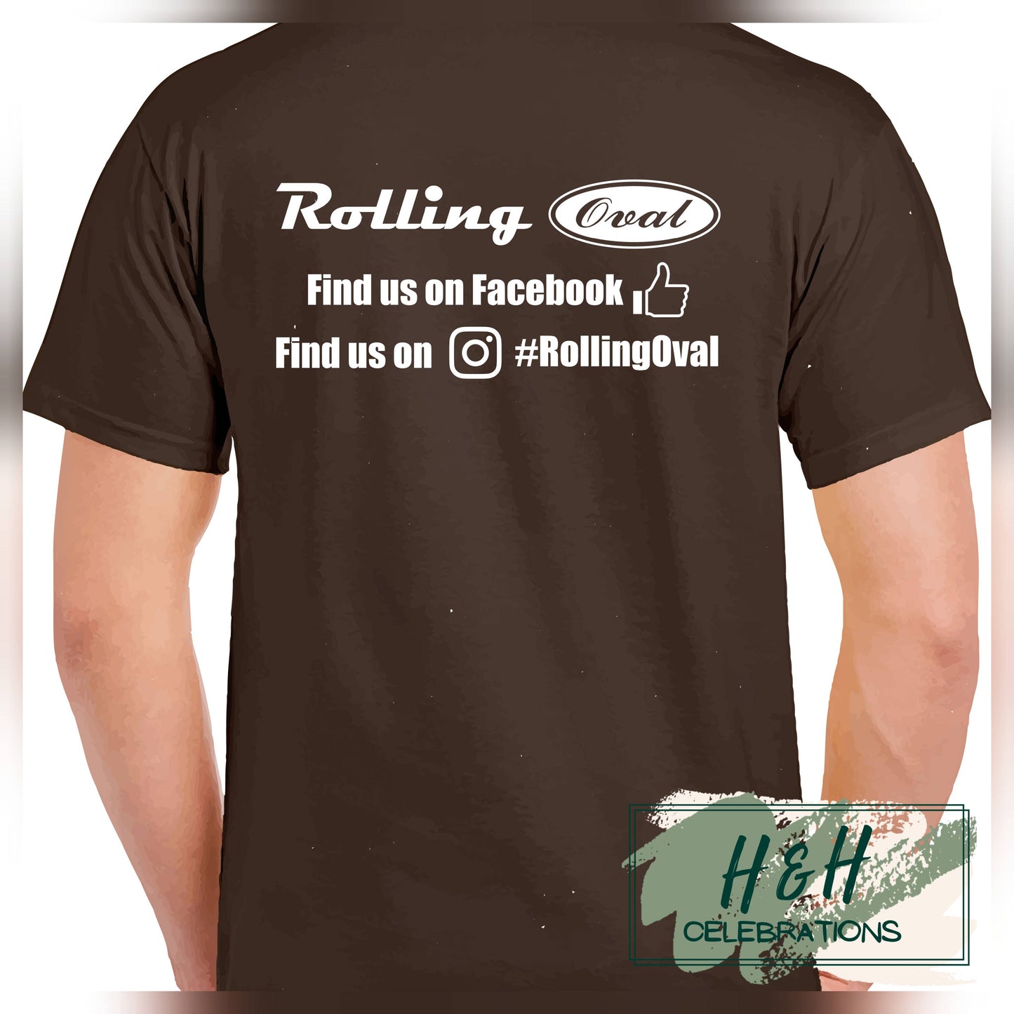 Rolling Oval T-Shirt For Kids - Dark Chocolate