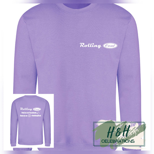 Rolling Oval Sweatshirt For Adults - Digital Lavender