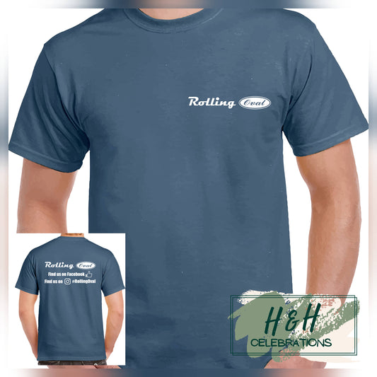 Rolling Oval T-Shirt For Kids - Indigo