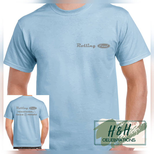 Rolling Oval T-Shirt For Kids - Light Blue