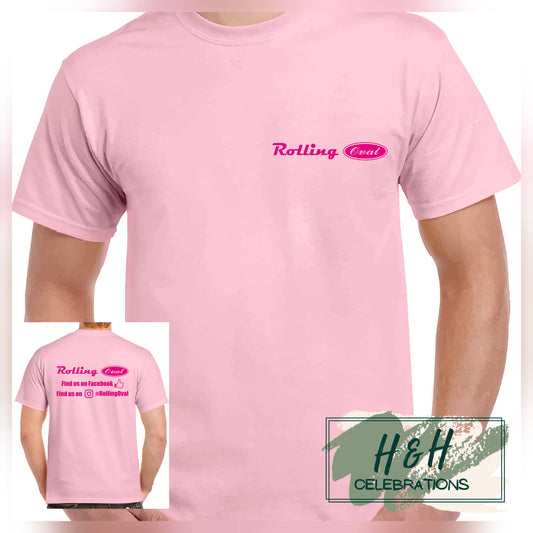 Rolling Oval T-Shirt For Kids - Light Pink