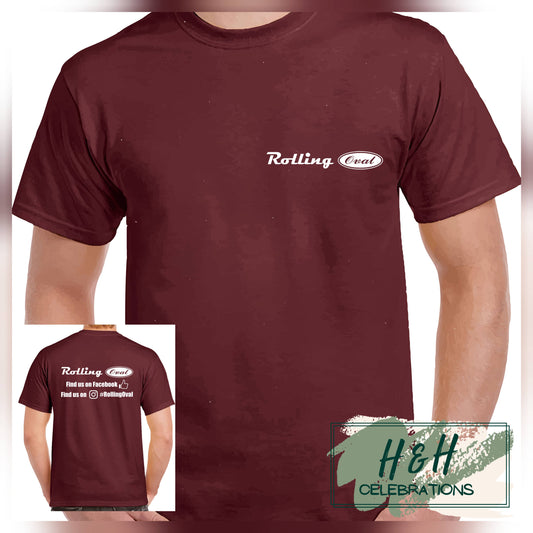 Rolling Oval T-Shirt For Kids - Maroon