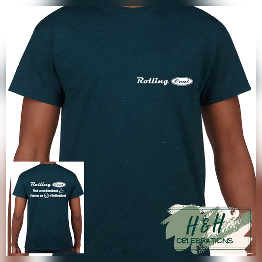 Rolling Oval T-Shirt For Adults - Midnight