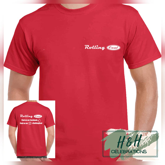 Rolling Oval T-Shirt For Kids - Red