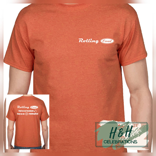 Rolling Oval T-Shirt For Adults - Sunset