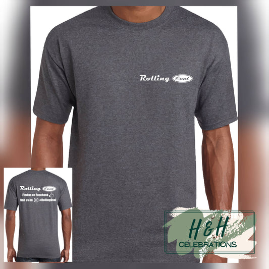 Rolling Oval T-Shirt For Adults - Tweed