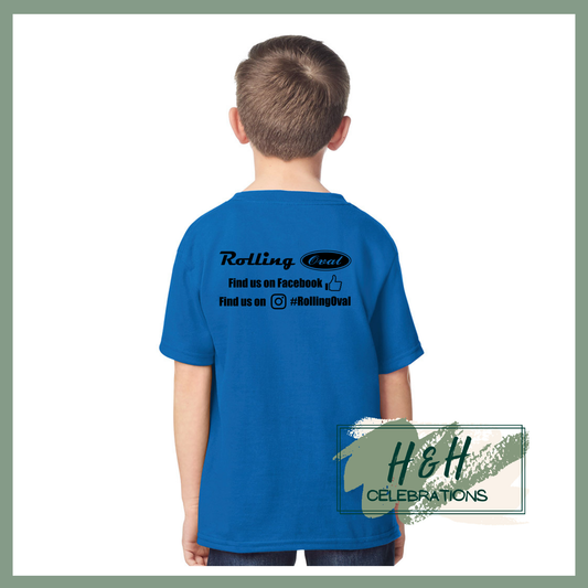Rolling Oval T-Shirt For Kids - Royal Blue