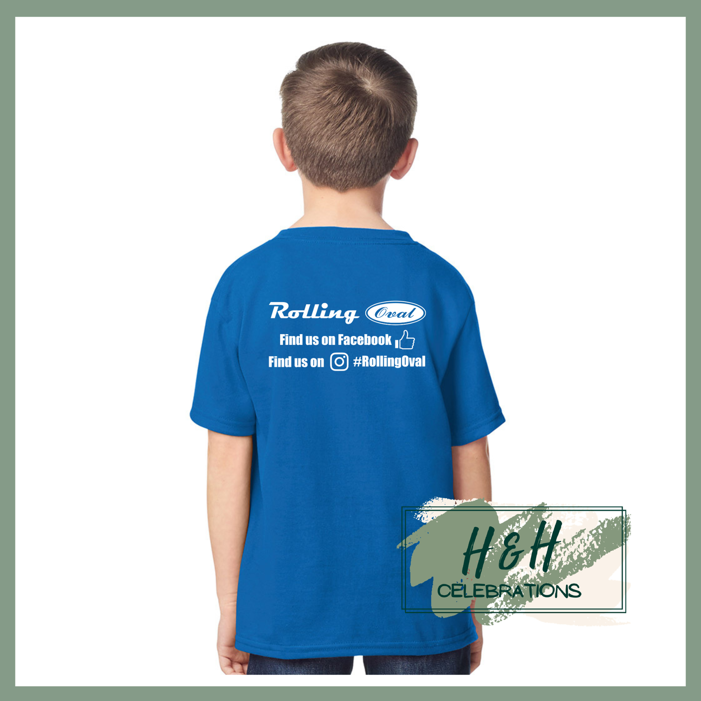 Rolling Oval T-Shirt For Kids - Royal Blue