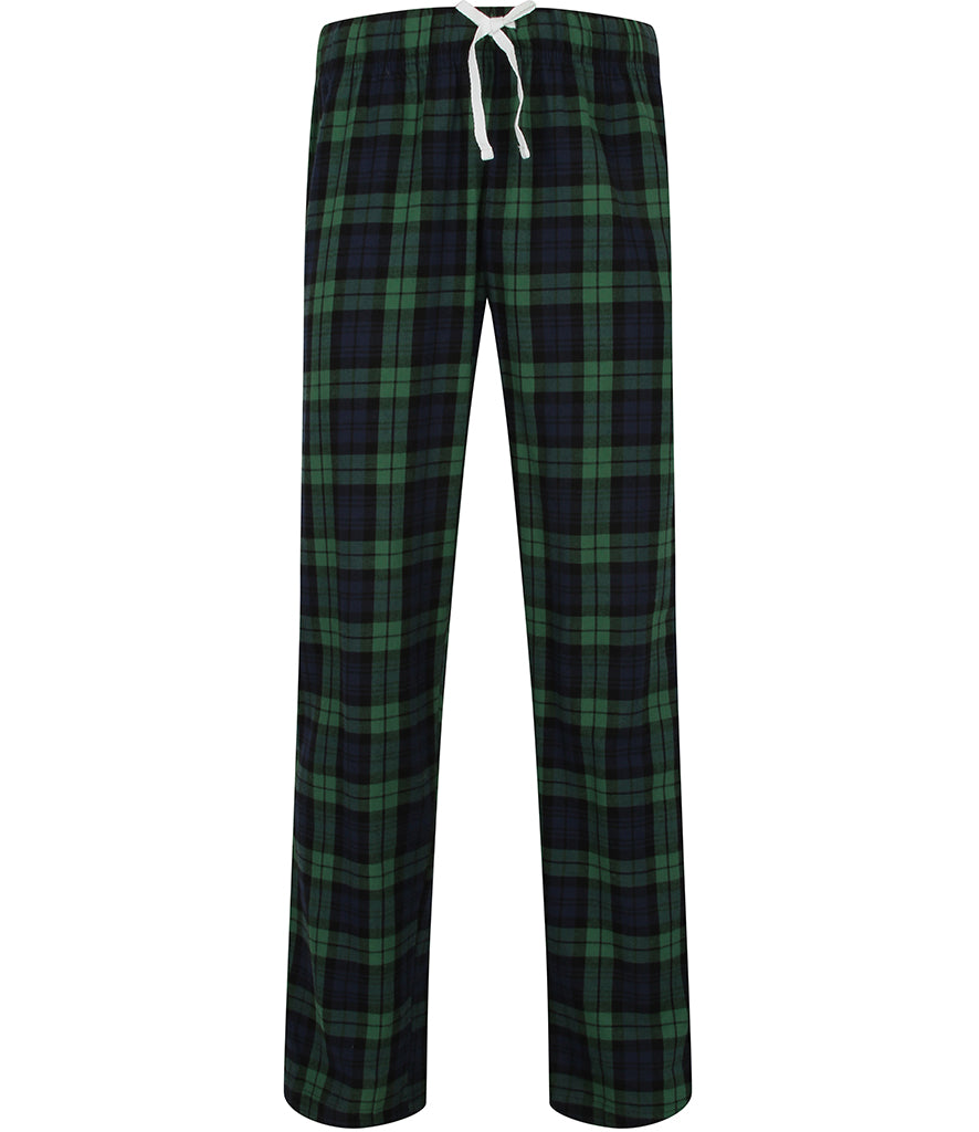 Tartan Christmas Lounge Pants Navy And Green - Mens