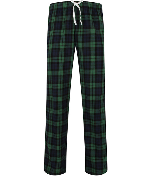 Tartan Christmas Lounge Pants Navy And Green - Mens