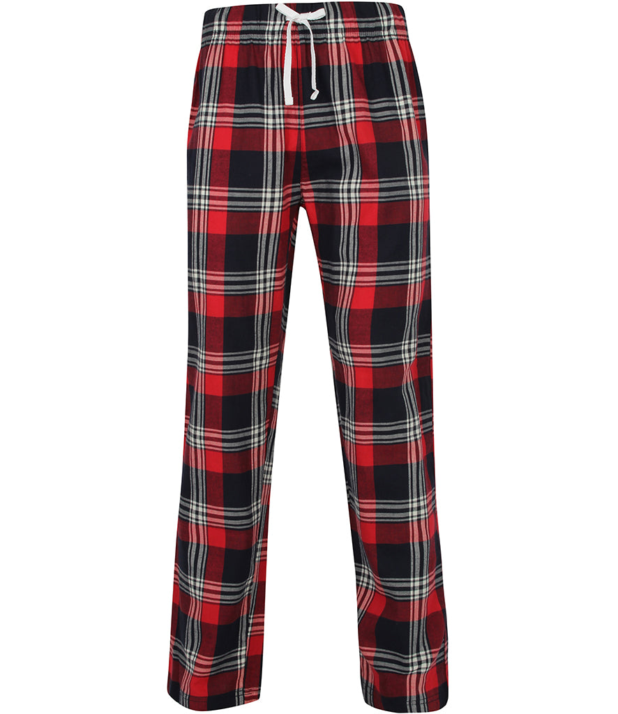Tartan Christmas Lounge Pants Navy And Red - Mens