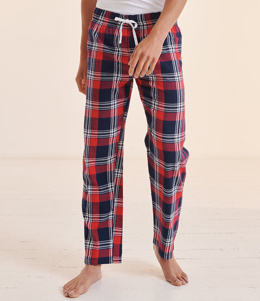Tartan Christmas Lounge Pants Navy And Red - Mens