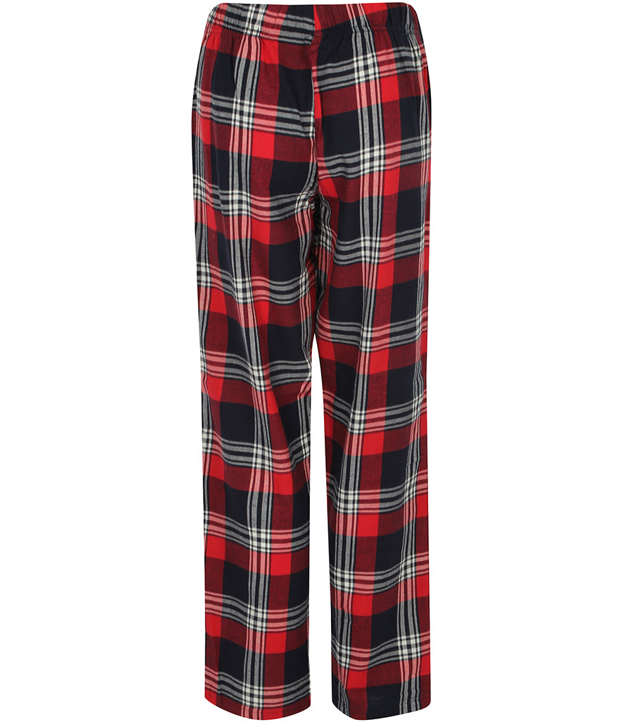 Tartan Christmas Lounge Pants Navy And Red - Womens