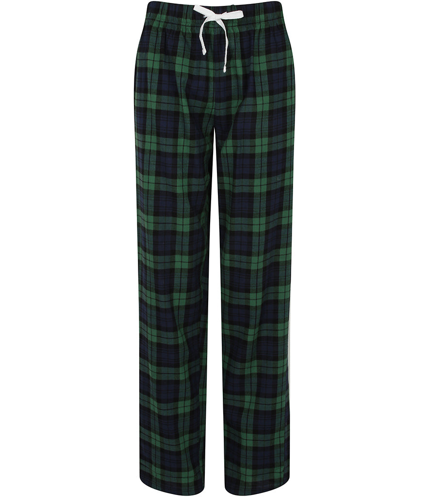 Tartan Christmas Lounge Pants Navy And Green - Womens