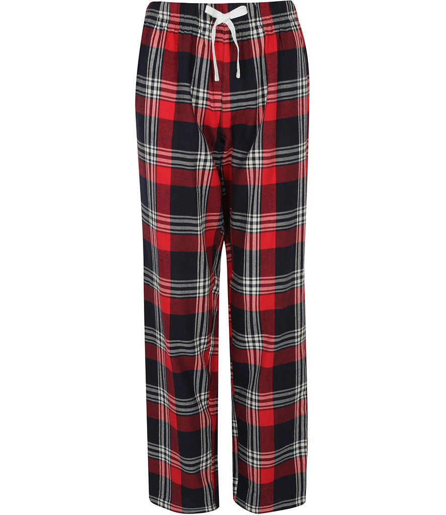 Tartan Christmas Lounge Pants Navy And Red - Womens