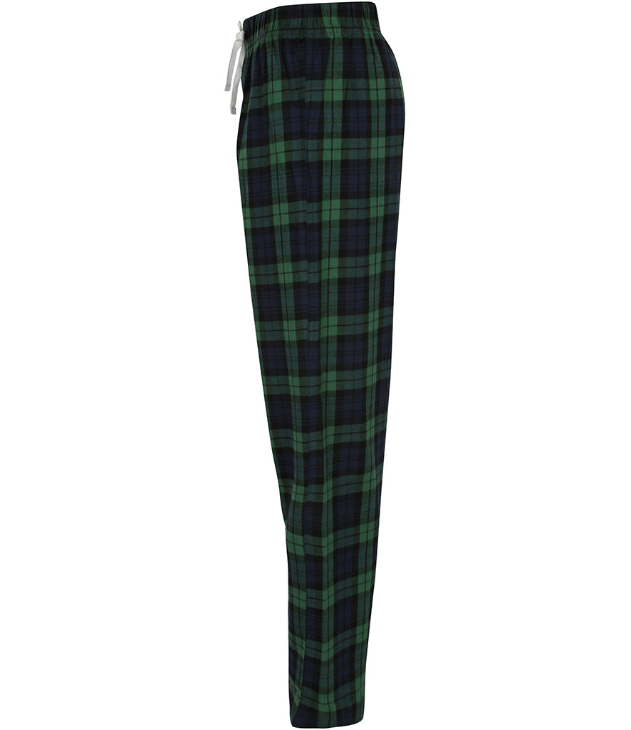 Tartan Christmas Lounge Pants Navy And Green - Womens