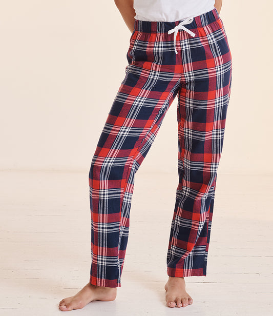 Tartan Christmas Lounge Pants Navy And Red - Womens
