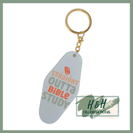 Straight Outta Bible Study Motel/Hotel Keyring