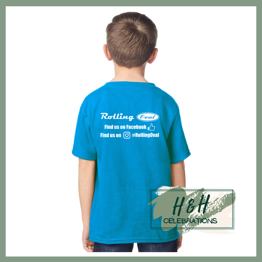 Rolling Oval T-Shirt For Kids - Sapphire Blue