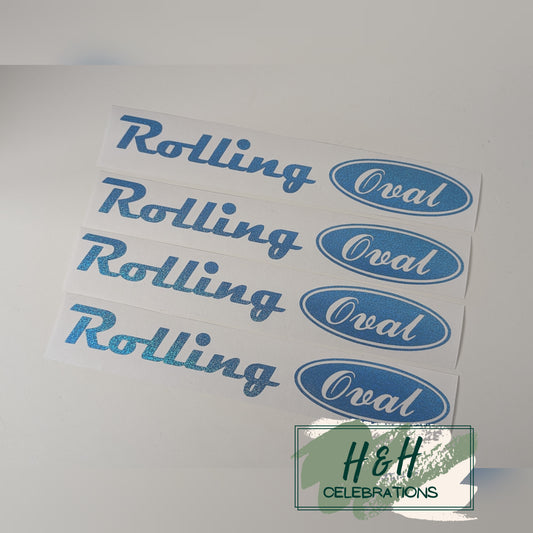 Rolling Oval Car Decal Stickers Specials