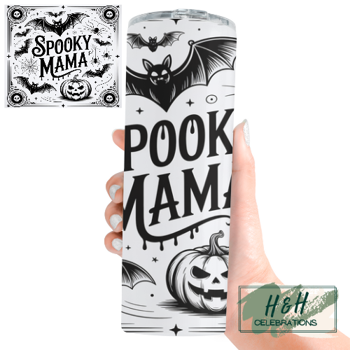 Spooky Mama Bat 20oz Skinny Tumbler