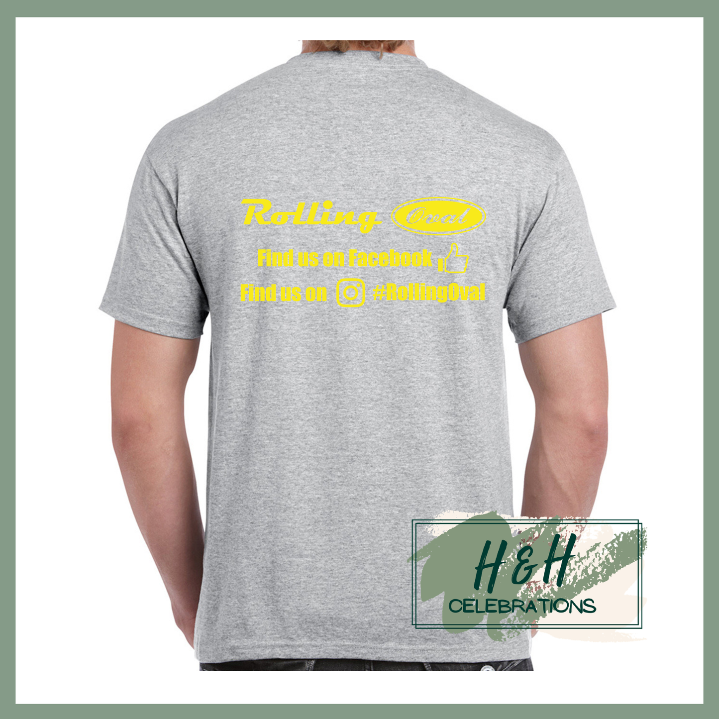 Rolling Oval T-Shirt For Adults - Sport Grey