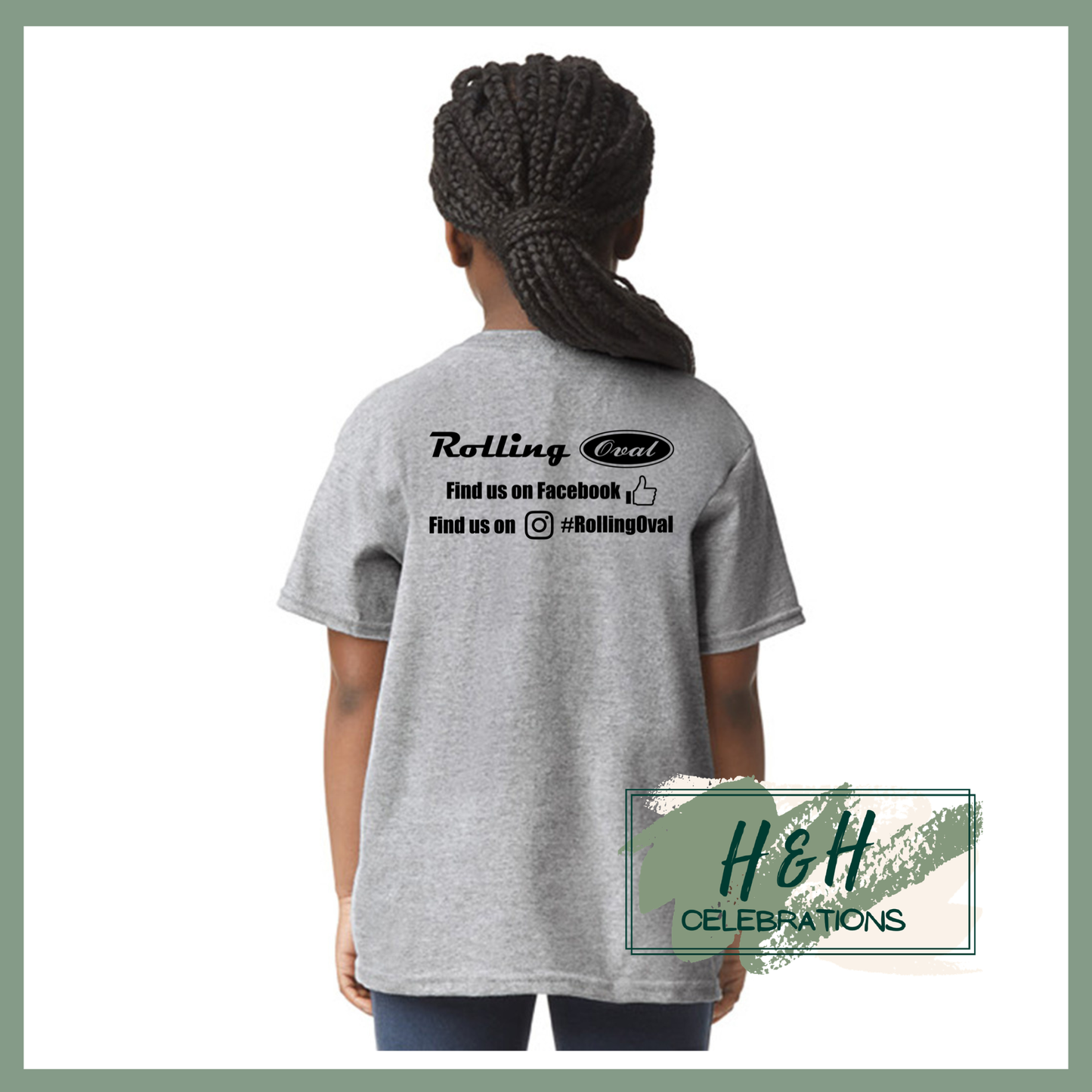 Rolling Oval T-Shirt For Kids - Sport Grey