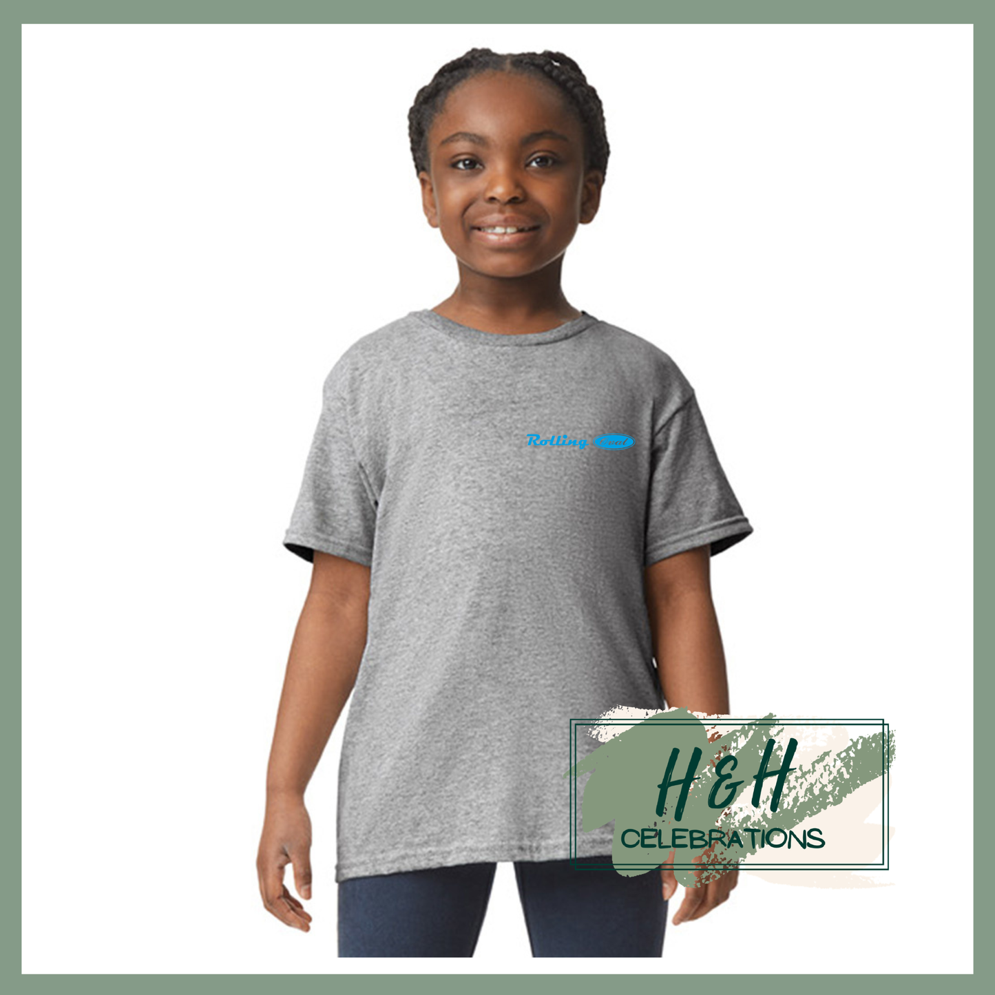 Rolling Oval T-Shirt For Kids - Sport Grey