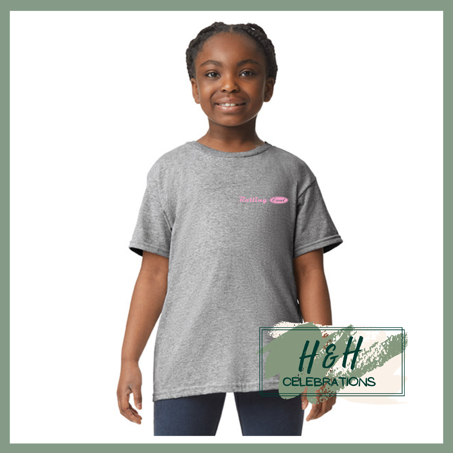 Rolling Oval T-Shirt For Kids - Sport Grey