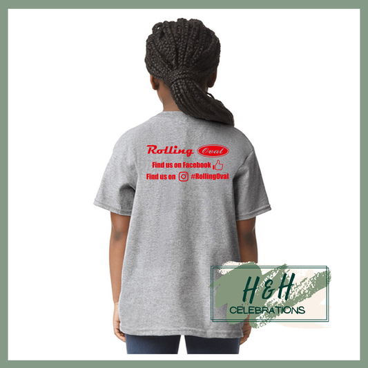 Rolling Oval T-Shirt For Kids - Sport Grey