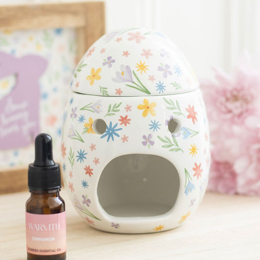 Spring Floral Print Egg Wax Melt Burner