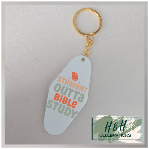 Straight Outta Bible Study Motel/Hotel Keyring