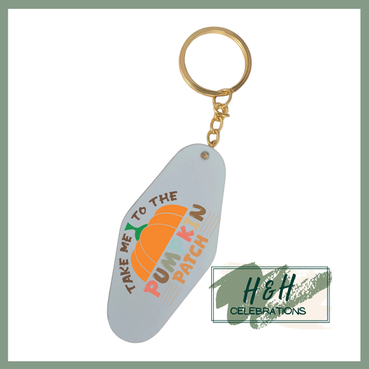 Take Me To The Pumpkin Patch Motel/Hotel Keyring