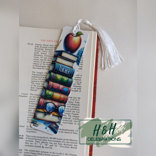 Teacher Book Stack Bookmark