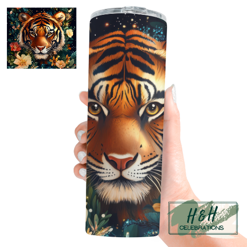Vibrant Tiger 20oz Skinny Tumbler