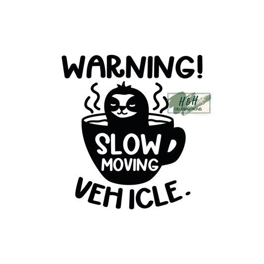 Warning Slow Moving Vehicle Decal Sticker