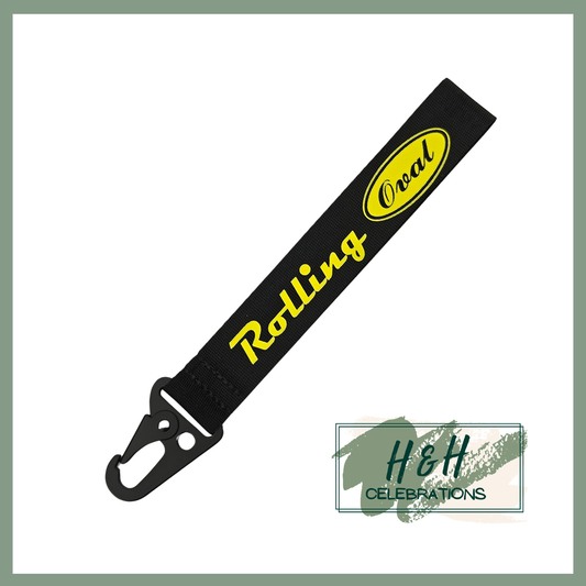 Rolling Oval Wristlet - Black